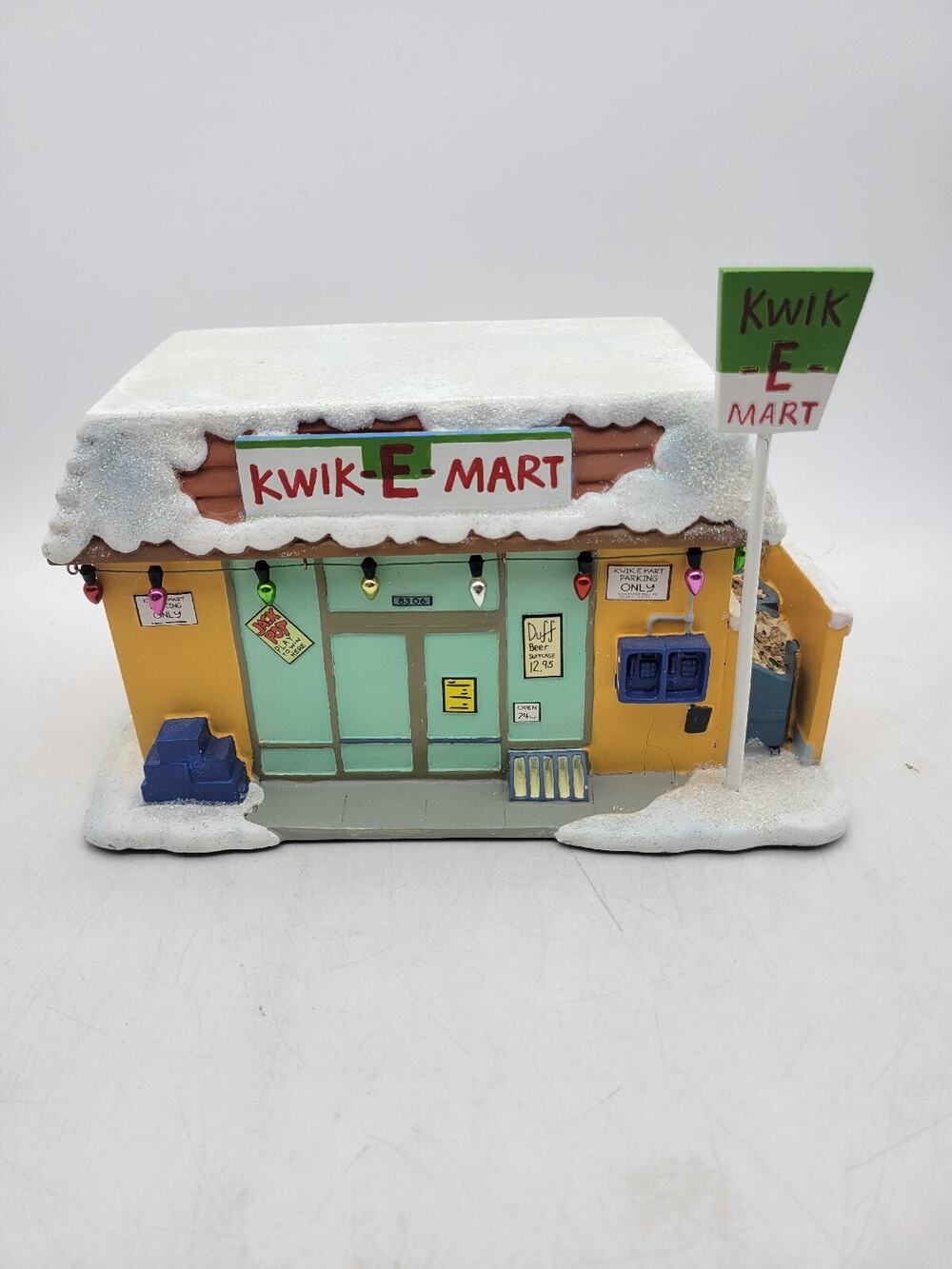 The Simpsons Christmas Village KWIK-E-MART Hawthorne Village w/ box, Light & COA